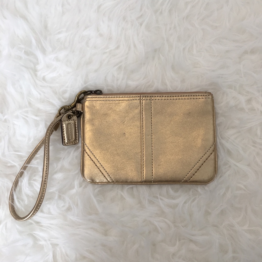 Gold Coach Wristlet